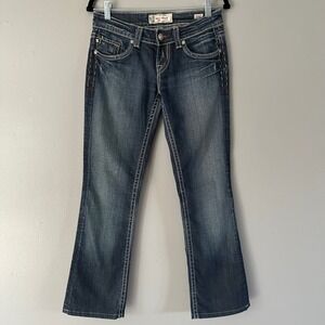 MEK DENIM USA PRINCETON‎ STRAIGHT DARK WASH JEANS THICK STITCH WESTERN 27x29